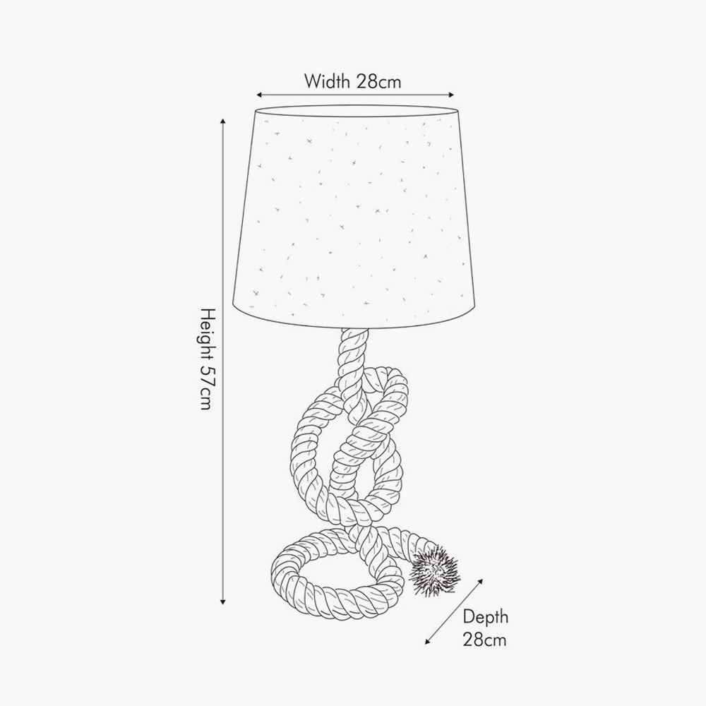 Martindale Rope Knot & Jute Table Lamp